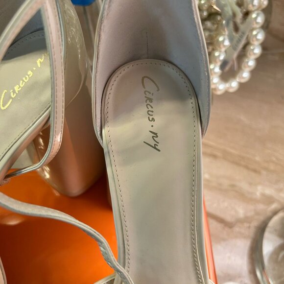 Circus by Sam Edelman Ivy Platform Heels | White Patent | US Women Size 8.5 New - Picture 5 of 9